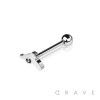 GUN 316L SURGICAL STEEL TONGUE BARBELL